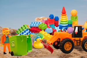 Toy Story A pile of plastic toys at a toy landfill