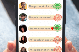 India SM Anti-government messages stamped with warnings on social media