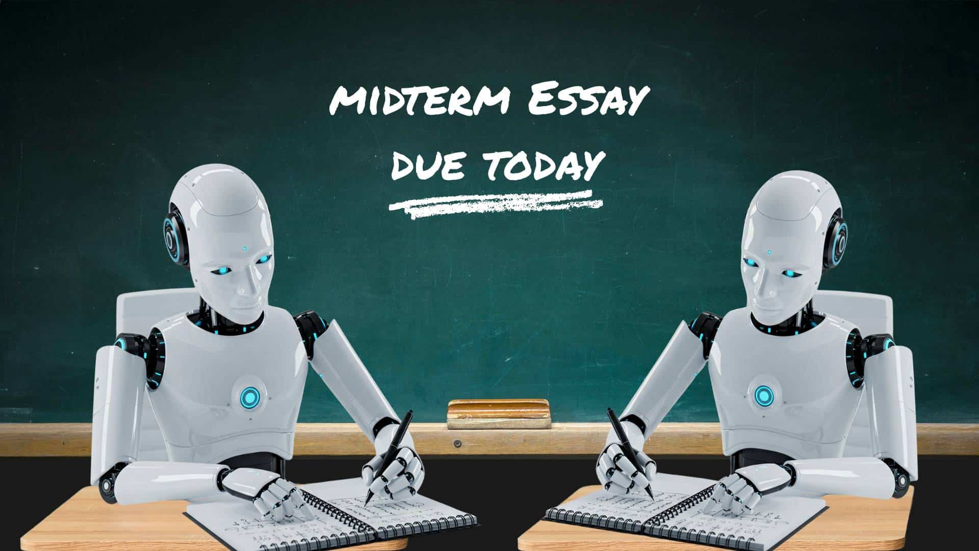 Two robots write essays 