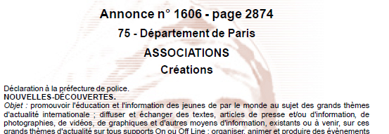 Nouvelles-Découvertes and other updates!