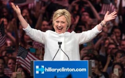 With Hillary on a historic night