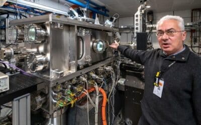 Colliding atoms, bright lights in a Long Island laboratory