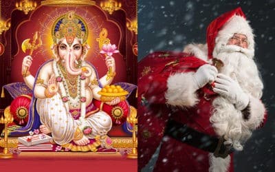 Ganesha and Santa Claus: Separated at birth? You decide.