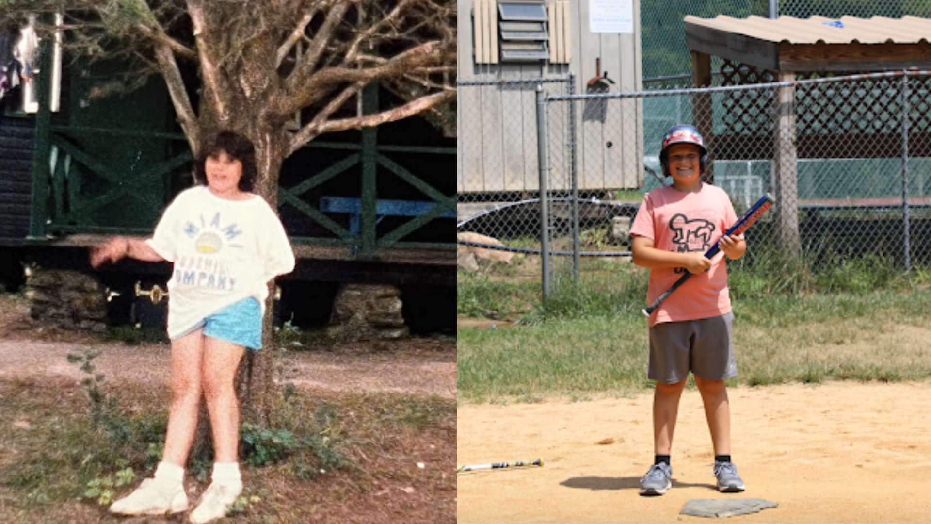 Two generations of kids at Jewish summer camp.
