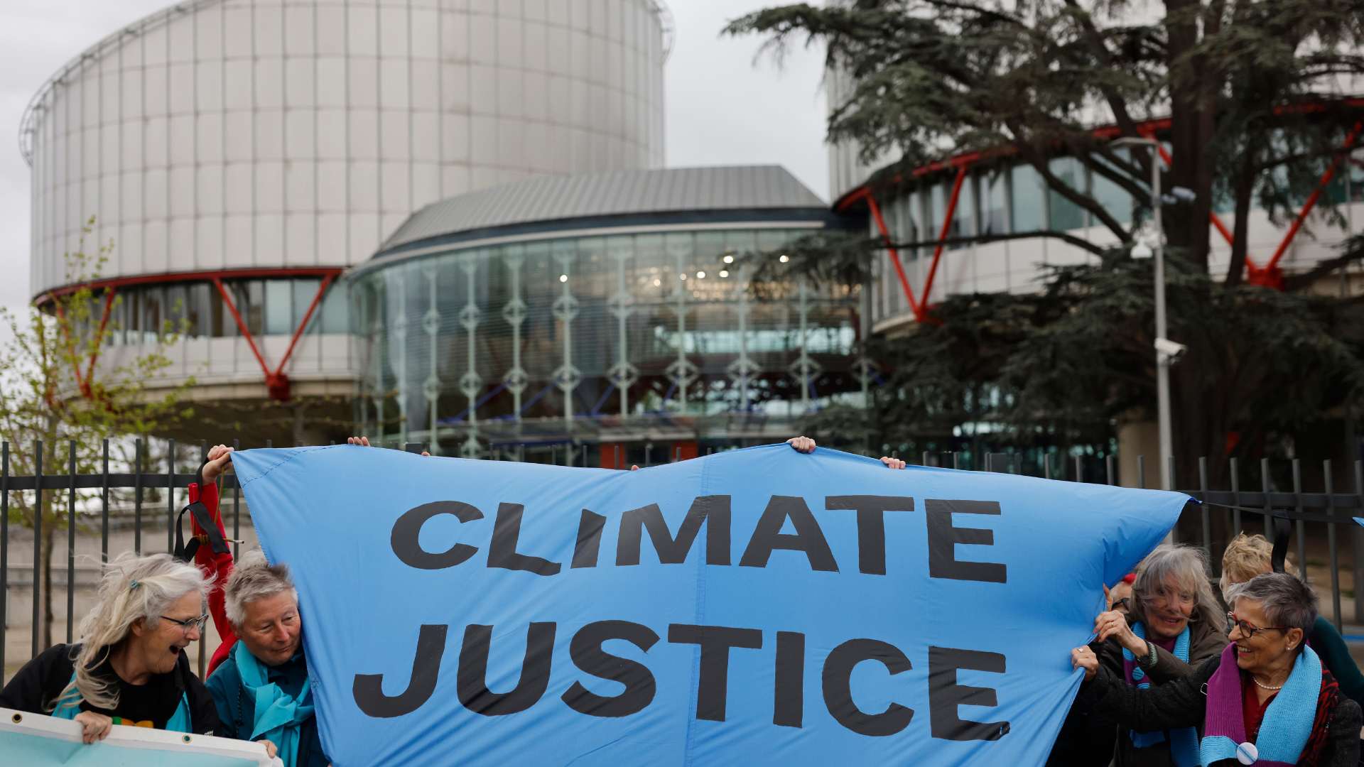 Decoder Replay climate justice People demonstrate outside the European Court of Human Rights