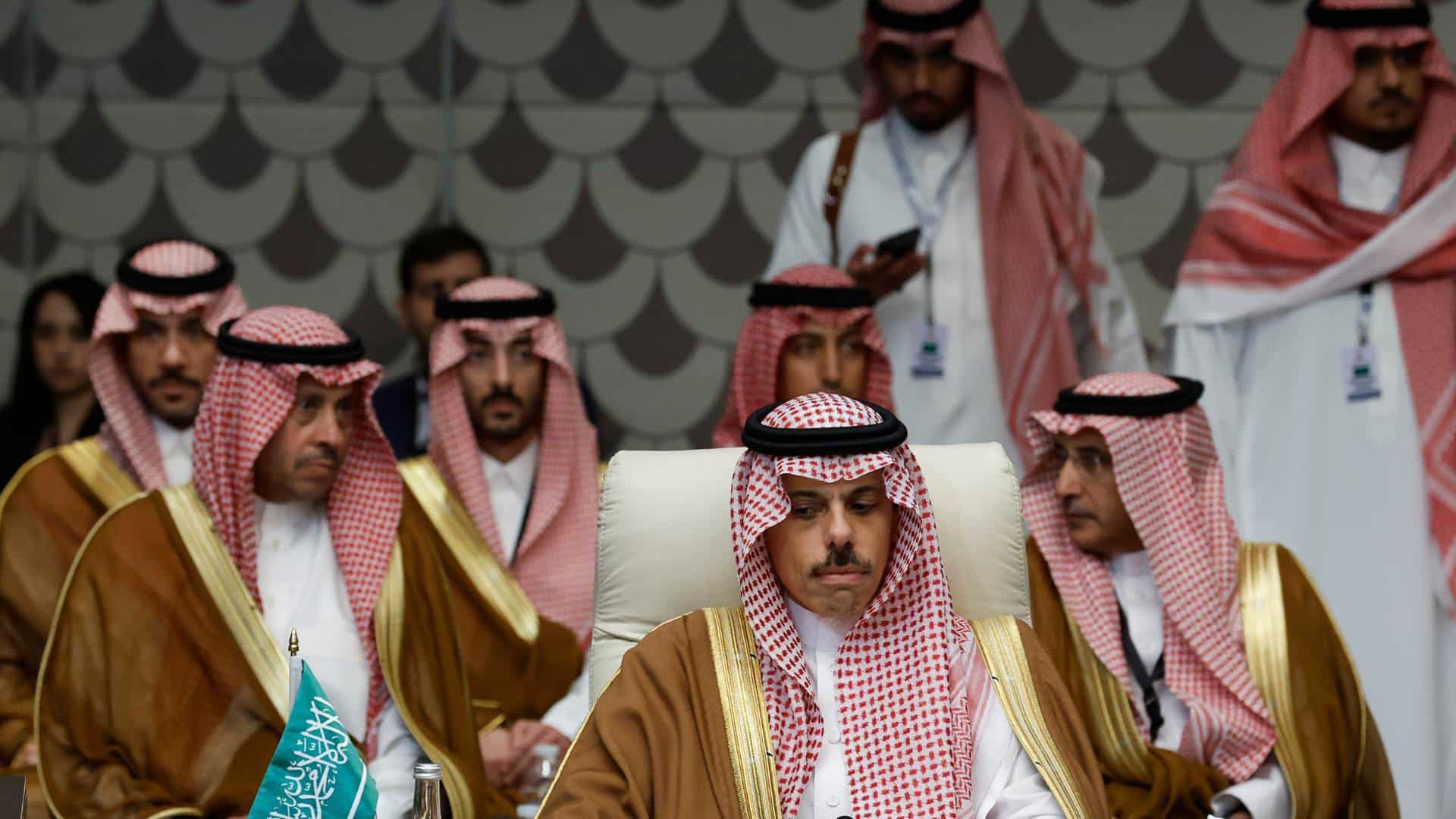 Gaza Revenge Saudi Arabia's Foreign Minister attends a meeting with U.S. Secretary of State and other foreign ministers