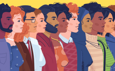 A diverse group of young people.