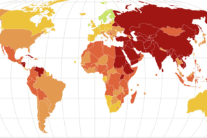 Press Freedom A color-coded world map of press freedom.
