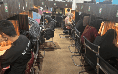 Among explosions and gunfire, a quiet place to study