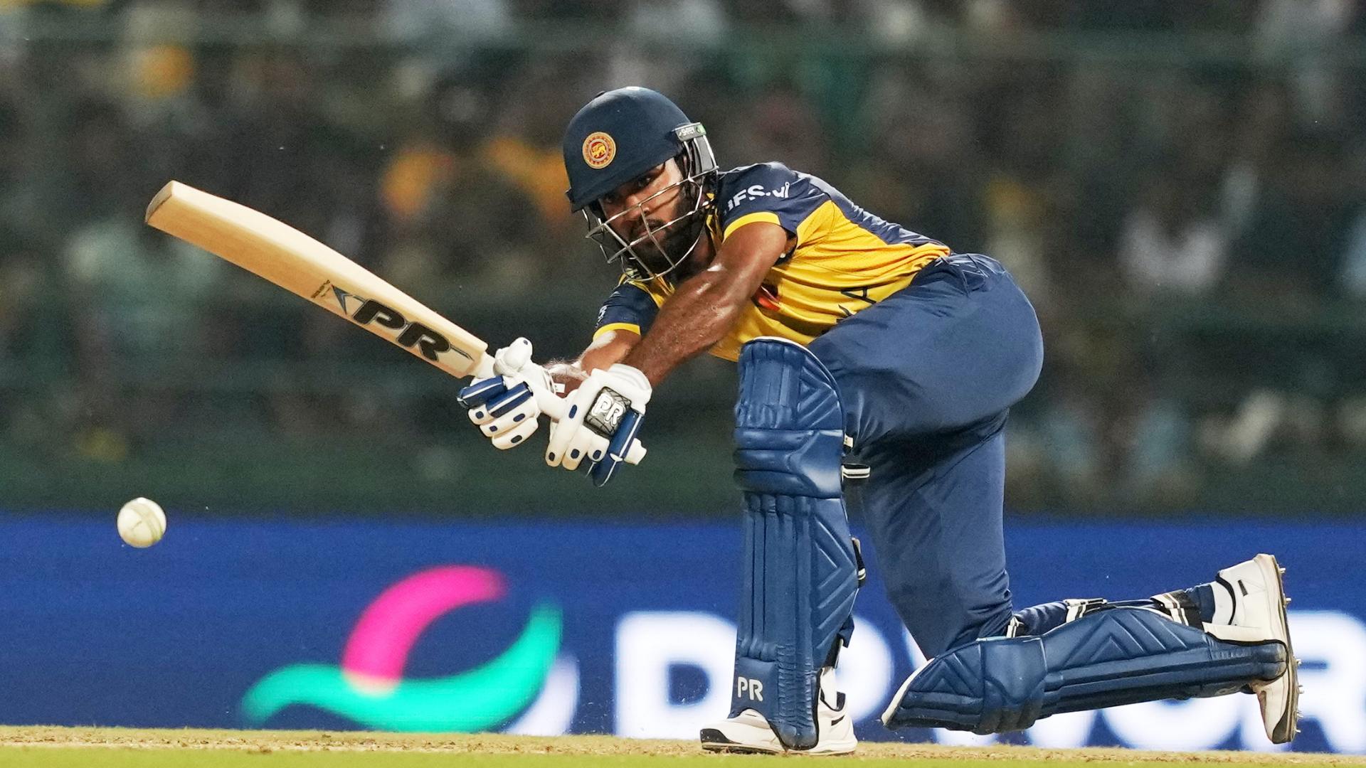 Sri Lanka's Pavan Rathnayake at bat