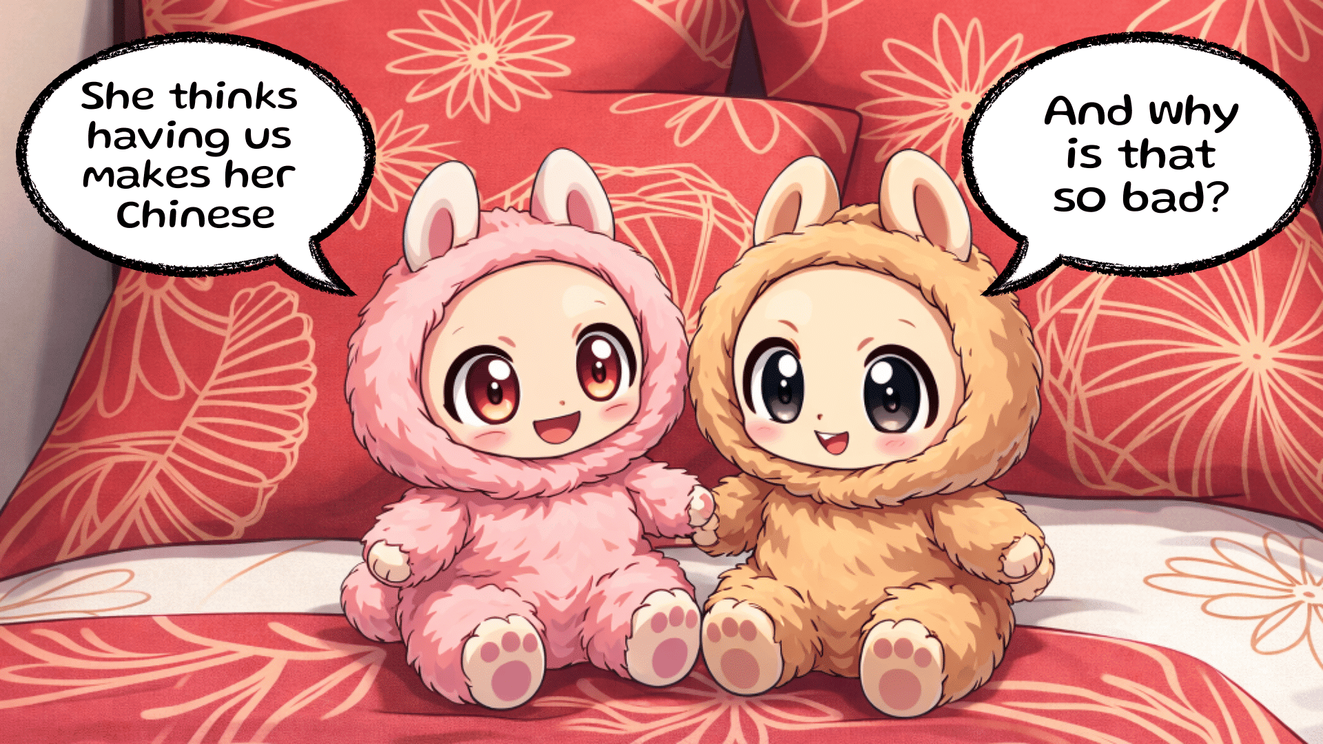 Two Labubus dolls 