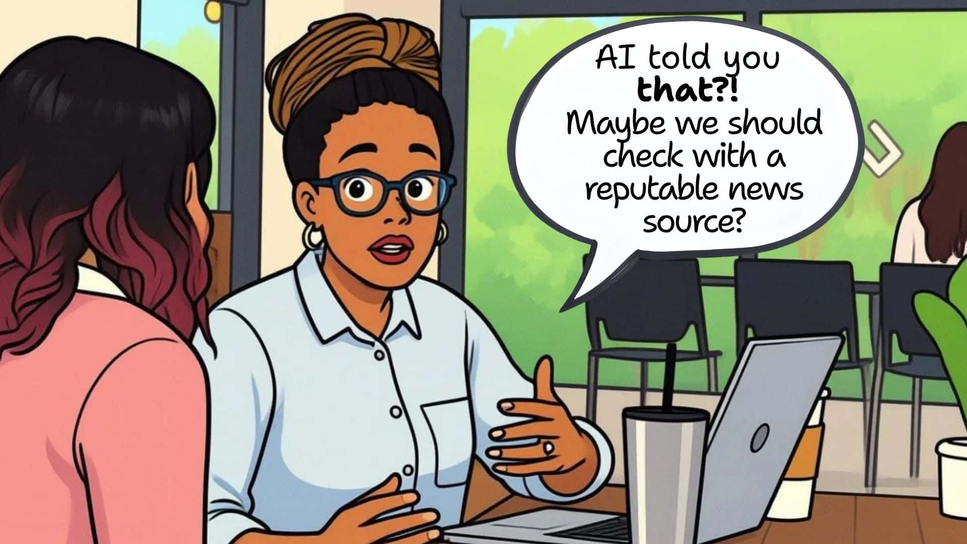 A teen voices skepticism over info from AI